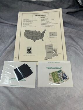 NEW Rhode Island Stamp Sheets Postage Stamps Mounts Historical Collections